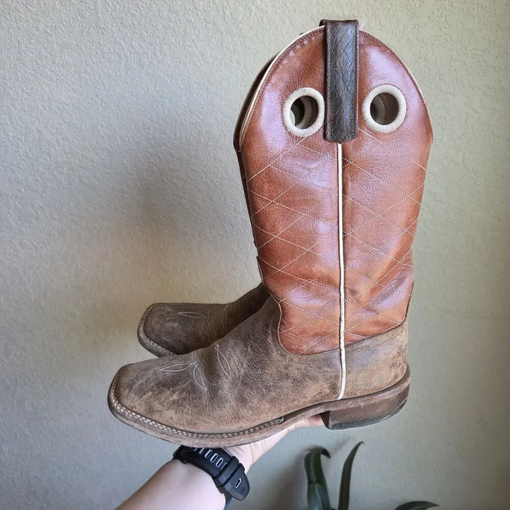 HP Horse Power By Anderson Bean Boot Co. Western Boots, Size 6, Brown Quilt